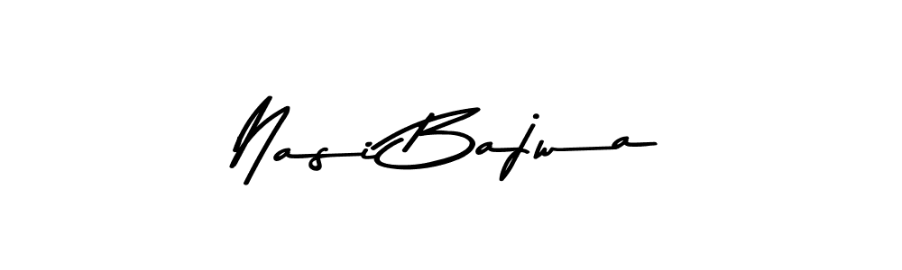 Make a beautiful signature design for name Nasi Bajwa. With this signature (Asem Kandis PERSONAL USE) style, you can create a handwritten signature for free. Nasi Bajwa signature style 9 images and pictures png