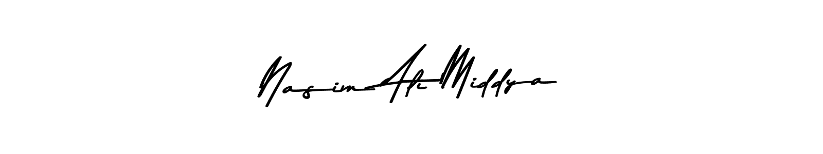 Use a signature maker to create a handwritten signature online. With this signature software, you can design (Asem Kandis PERSONAL USE) your own signature for name Nasim Ali Middya. Nasim Ali Middya signature style 9 images and pictures png