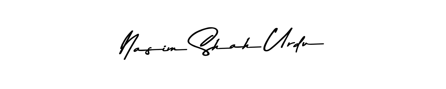 The best way (Asem Kandis PERSONAL USE) to make a short signature is to pick only two or three words in your name. The name Nasim Shah Urdu include a total of six letters. For converting this name. Nasim Shah Urdu signature style 9 images and pictures png