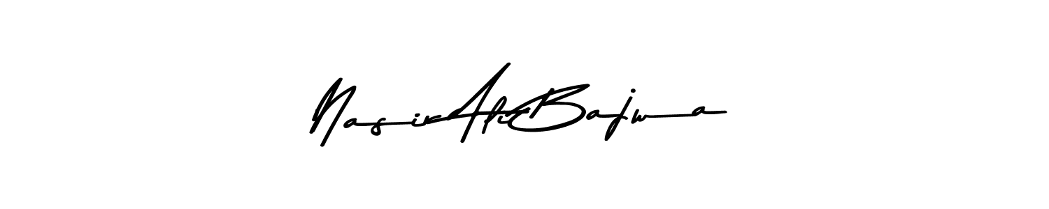 How to make Nasir Ali Bajwa name signature. Use Asem Kandis PERSONAL USE style for creating short signs online. This is the latest handwritten sign. Nasir Ali Bajwa signature style 9 images and pictures png