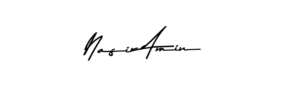 Create a beautiful signature design for name Nasir Amin. With this signature (Asem Kandis PERSONAL USE) fonts, you can make a handwritten signature for free. Nasir Amin signature style 9 images and pictures png