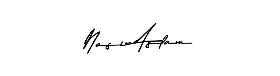 Design your own signature with our free online signature maker. With this signature software, you can create a handwritten (Asem Kandis PERSONAL USE) signature for name Nasir Aslam. Nasir Aslam signature style 9 images and pictures png