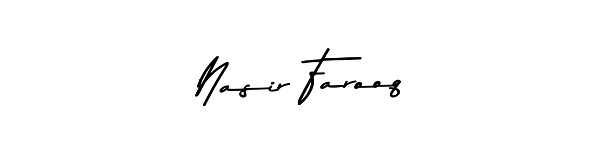 Nasir Farooq stylish signature style. Best Handwritten Sign (Asem Kandis PERSONAL USE) for my name. Handwritten Signature Collection Ideas for my name Nasir Farooq. Nasir Farooq signature style 9 images and pictures png