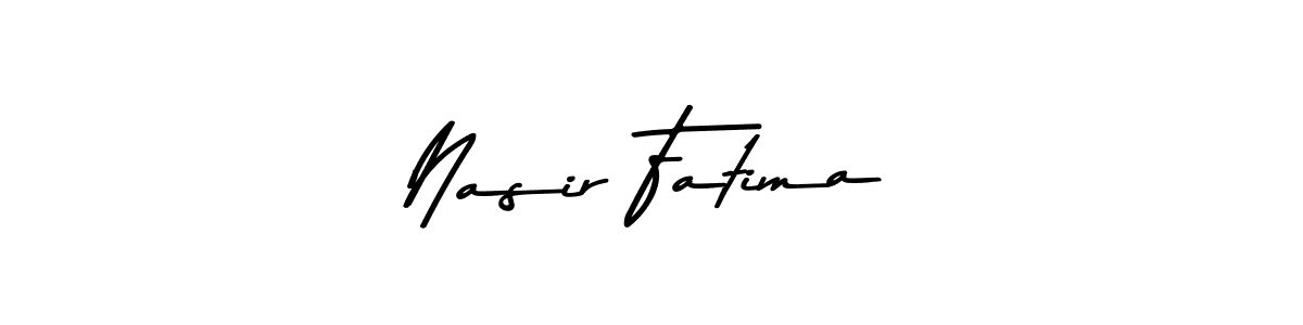How to make Nasir Fatima name signature. Use Asem Kandis PERSONAL USE style for creating short signs online. This is the latest handwritten sign. Nasir Fatima signature style 9 images and pictures png