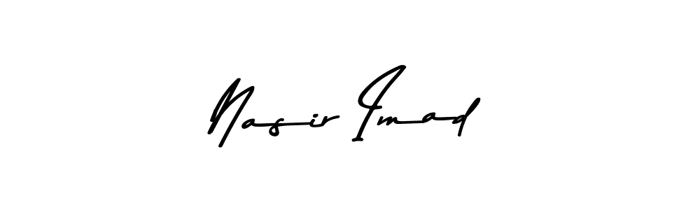 The best way (Asem Kandis PERSONAL USE) to make a short signature is to pick only two or three words in your name. The name Nasir Imad include a total of six letters. For converting this name. Nasir Imad signature style 9 images and pictures png