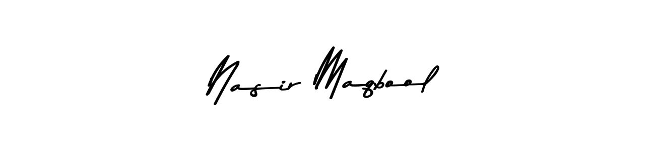 Design your own signature with our free online signature maker. With this signature software, you can create a handwritten (Asem Kandis PERSONAL USE) signature for name Nasir Maqbool. Nasir Maqbool signature style 9 images and pictures png