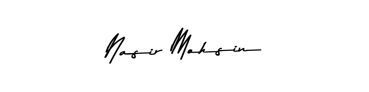 This is the best signature style for the Nasir Mohsin name. Also you like these signature font (Asem Kandis PERSONAL USE). Mix name signature. Nasir Mohsin signature style 9 images and pictures png