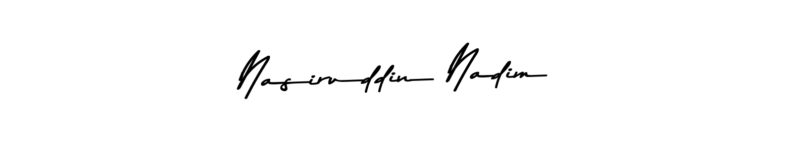 How to make Nasiruddin Nadim signature? Asem Kandis PERSONAL USE is a professional autograph style. Create handwritten signature for Nasiruddin Nadim name. Nasiruddin Nadim signature style 9 images and pictures png