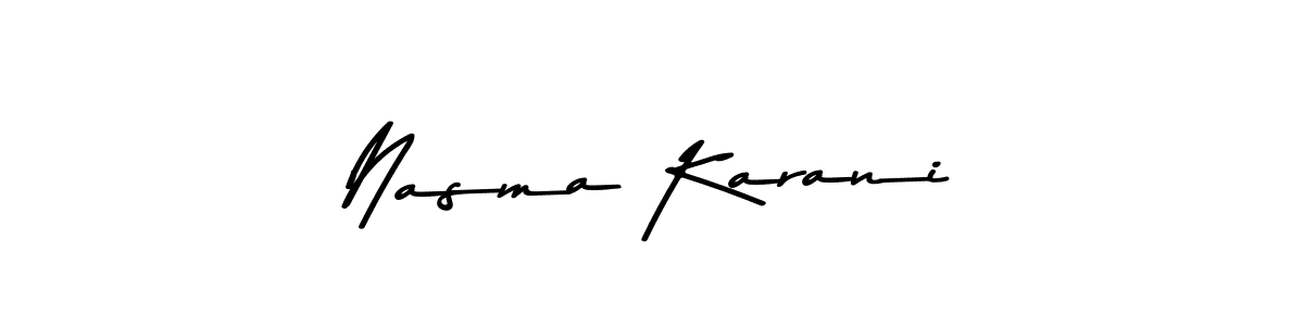 How to make Nasma Karani signature? Asem Kandis PERSONAL USE is a professional autograph style. Create handwritten signature for Nasma Karani name. Nasma Karani signature style 9 images and pictures png