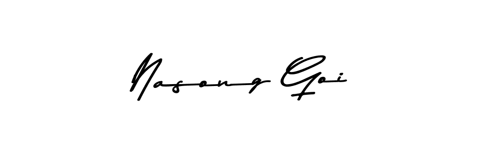 Nasong Goi stylish signature style. Best Handwritten Sign (Asem Kandis PERSONAL USE) for my name. Handwritten Signature Collection Ideas for my name Nasong Goi. Nasong Goi signature style 9 images and pictures png