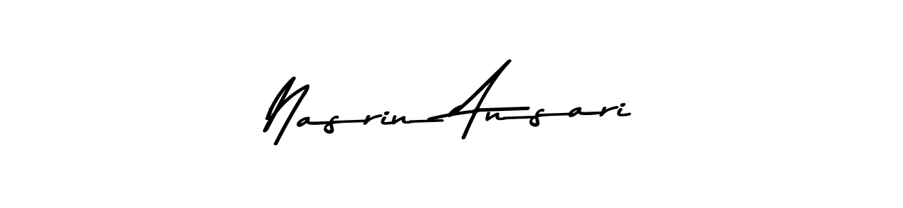 How to make Nasrin Ansari name signature. Use Asem Kandis PERSONAL USE style for creating short signs online. This is the latest handwritten sign. Nasrin Ansari signature style 9 images and pictures png