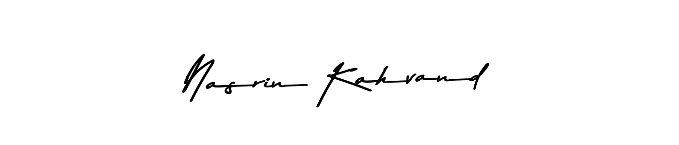 The best way (Asem Kandis PERSONAL USE) to make a short signature is to pick only two or three words in your name. The name Nasrin Kahvand include a total of six letters. For converting this name. Nasrin Kahvand signature style 9 images and pictures png