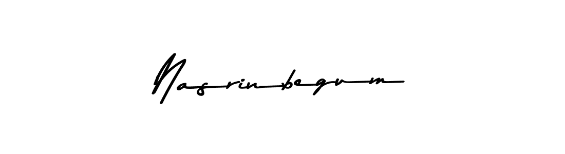 Make a beautiful signature design for name Nasrinbegum. With this signature (Asem Kandis PERSONAL USE) style, you can create a handwritten signature for free. Nasrinbegum signature style 9 images and pictures png