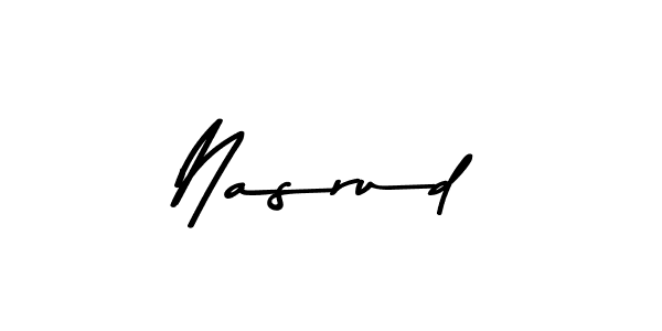 Make a beautiful signature design for name Nasrud. With this signature (Asem Kandis PERSONAL USE) style, you can create a handwritten signature for free. Nasrud signature style 9 images and pictures png