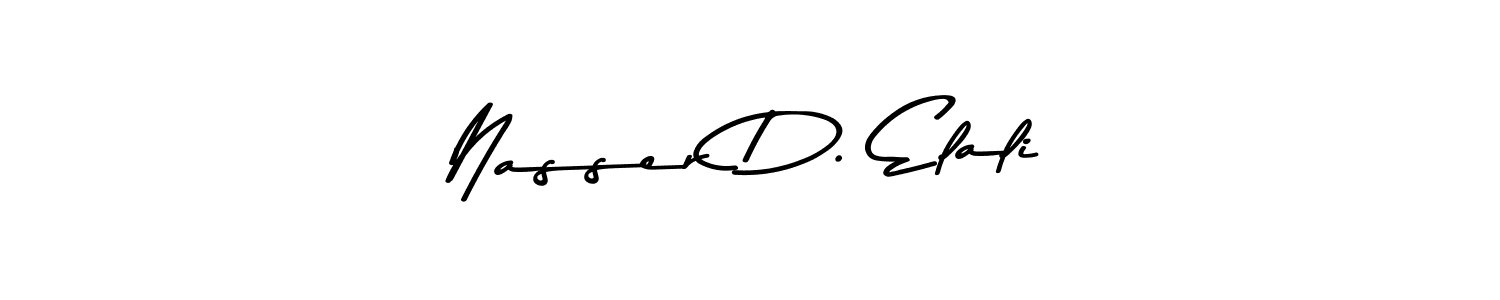 The best way (Asem Kandis PERSONAL USE) to make a short signature is to pick only two or three words in your name. The name Nasser D. Elali include a total of six letters. For converting this name. Nasser D. Elali signature style 9 images and pictures png