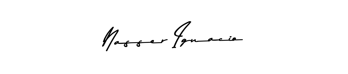 You should practise on your own different ways (Asem Kandis PERSONAL USE) to write your name (Nasser Ignacio) in signature. don't let someone else do it for you. Nasser Ignacio signature style 9 images and pictures png