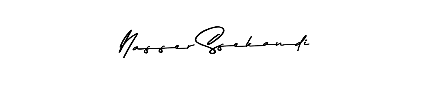 Nasser Ssekandi stylish signature style. Best Handwritten Sign (Asem Kandis PERSONAL USE) for my name. Handwritten Signature Collection Ideas for my name Nasser Ssekandi. Nasser Ssekandi signature style 9 images and pictures png