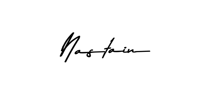 Make a beautiful signature design for name Nastain. With this signature (Asem Kandis PERSONAL USE) style, you can create a handwritten signature for free. Nastain signature style 9 images and pictures png