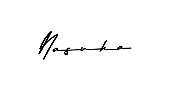 Make a beautiful signature design for name Nasuha. With this signature (Asem Kandis PERSONAL USE) style, you can create a handwritten signature for free. Nasuha signature style 9 images and pictures png