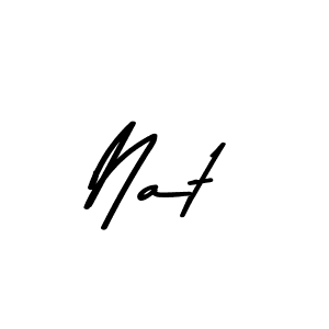 Design your own signature with our free online signature maker. With this signature software, you can create a handwritten (Asem Kandis PERSONAL USE) signature for name Nat. Nat signature style 9 images and pictures png