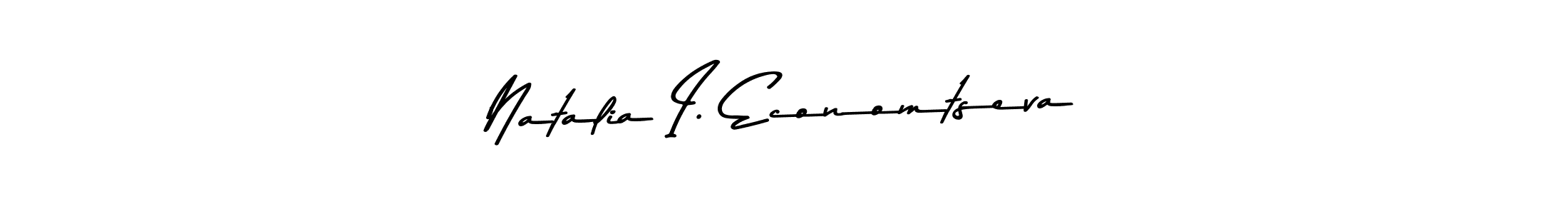 You should practise on your own different ways (Asem Kandis PERSONAL USE) to write your name (Natalia I. Economtseva) in signature. don't let someone else do it for you. Natalia I. Economtseva signature style 9 images and pictures png