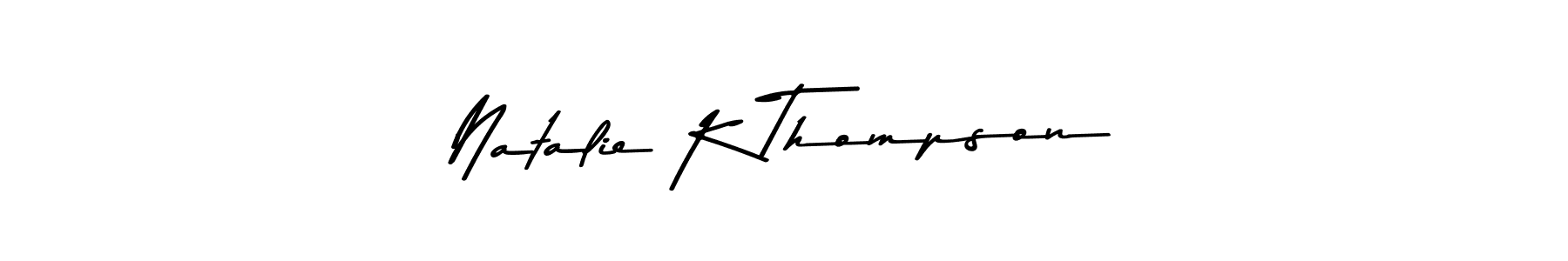 This is the best signature style for the Natalie K Thompson name. Also you like these signature font (Asem Kandis PERSONAL USE). Mix name signature. Natalie K Thompson signature style 9 images and pictures png