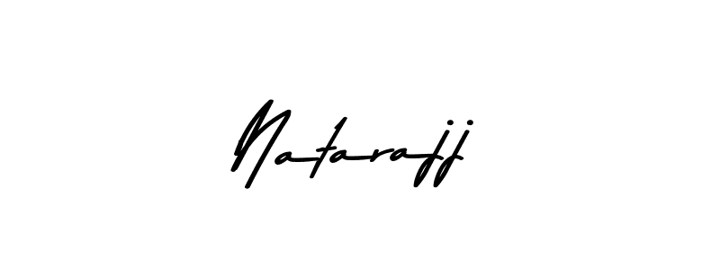 Make a beautiful signature design for name Natarajj. With this signature (Asem Kandis PERSONAL USE) style, you can create a handwritten signature for free. Natarajj signature style 9 images and pictures png