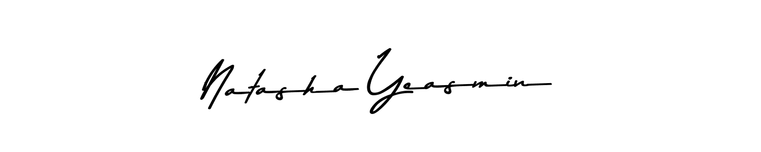 Design your own signature with our free online signature maker. With this signature software, you can create a handwritten (Asem Kandis PERSONAL USE) signature for name Natasha Yeasmin. Natasha Yeasmin signature style 9 images and pictures png