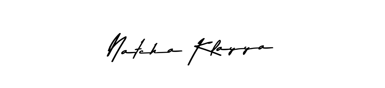 How to make Natcha Klayya name signature. Use Asem Kandis PERSONAL USE style for creating short signs online. This is the latest handwritten sign. Natcha Klayya signature style 9 images and pictures png