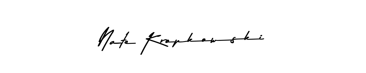 Make a beautiful signature design for name Nate Kropkowski. With this signature (Asem Kandis PERSONAL USE) style, you can create a handwritten signature for free. Nate Kropkowski signature style 9 images and pictures png