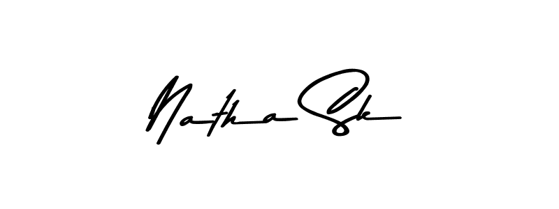 Create a beautiful signature design for name Natha Sk. With this signature (Asem Kandis PERSONAL USE) fonts, you can make a handwritten signature for free. Natha Sk signature style 9 images and pictures png