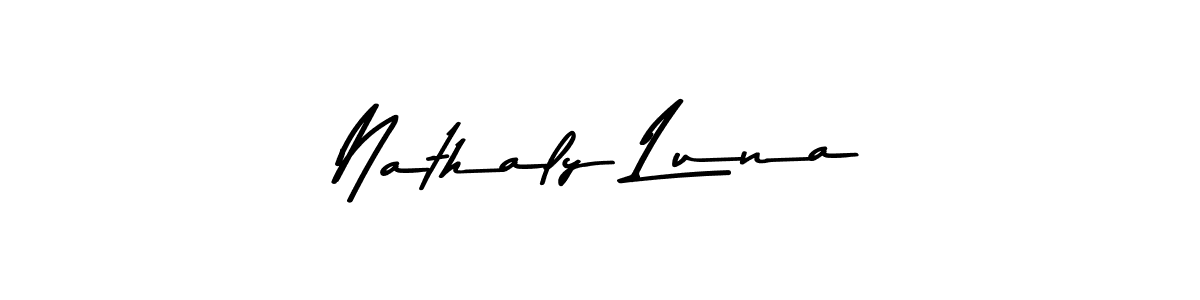 Create a beautiful signature design for name Nathaly Luna. With this signature (Asem Kandis PERSONAL USE) fonts, you can make a handwritten signature for free. Nathaly Luna signature style 9 images and pictures png