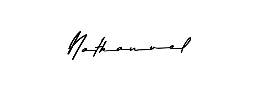 How to make Nathanuel name signature. Use Asem Kandis PERSONAL USE style for creating short signs online. This is the latest handwritten sign. Nathanuel signature style 9 images and pictures png