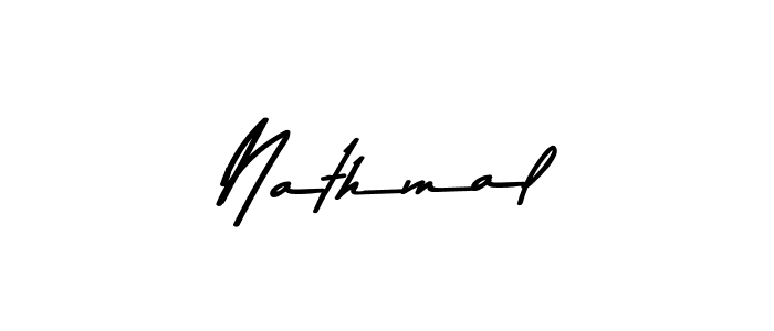 Make a beautiful signature design for name Nathmal. With this signature (Asem Kandis PERSONAL USE) style, you can create a handwritten signature for free. Nathmal signature style 9 images and pictures png