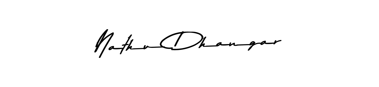 Use a signature maker to create a handwritten signature online. With this signature software, you can design (Asem Kandis PERSONAL USE) your own signature for name Nathu Dhangar. Nathu Dhangar signature style 9 images and pictures png