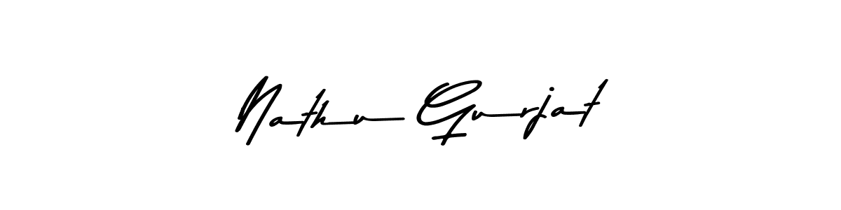 This is the best signature style for the Nathu Gurjat name. Also you like these signature font (Asem Kandis PERSONAL USE). Mix name signature. Nathu Gurjat signature style 9 images and pictures png