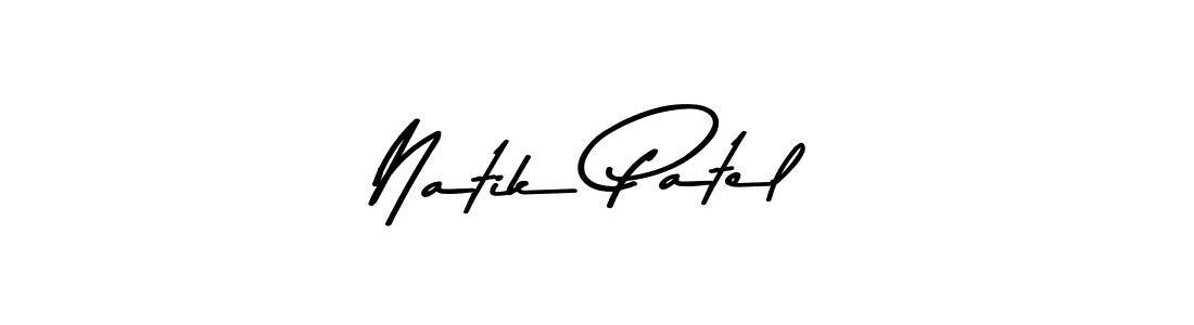 Make a beautiful signature design for name Natik Patel. With this signature (Asem Kandis PERSONAL USE) style, you can create a handwritten signature for free. Natik Patel signature style 9 images and pictures png