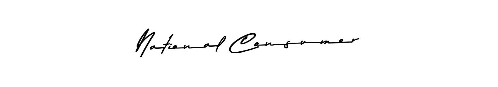 Create a beautiful signature design for name National Consumer. With this signature (Asem Kandis PERSONAL USE) fonts, you can make a handwritten signature for free. National Consumer signature style 9 images and pictures png