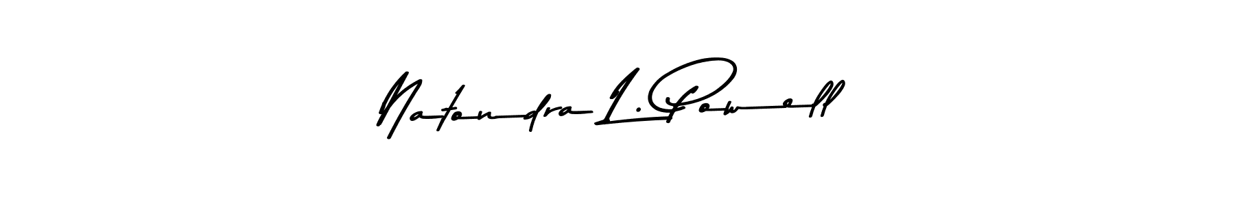 Asem Kandis PERSONAL USE is a professional signature style that is perfect for those who want to add a touch of class to their signature. It is also a great choice for those who want to make their signature more unique. Get Natondra L. Powell name to fancy signature for free. Natondra L. Powell signature style 9 images and pictures png