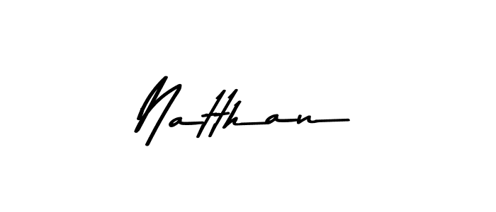 Create a beautiful signature design for name Natthan. With this signature (Asem Kandis PERSONAL USE) fonts, you can make a handwritten signature for free. Natthan signature style 9 images and pictures png