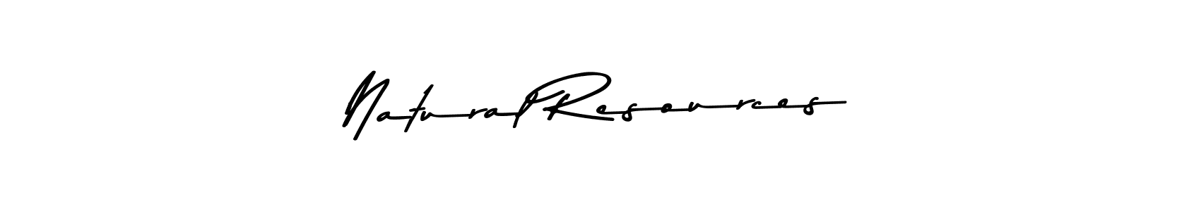 Create a beautiful signature design for name Natural Resources. With this signature (Asem Kandis PERSONAL USE) fonts, you can make a handwritten signature for free. Natural Resources signature style 9 images and pictures png