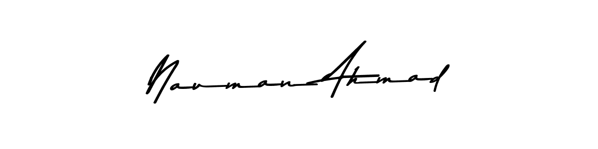 Nauman Ahmad stylish signature style. Best Handwritten Sign (Asem Kandis PERSONAL USE) for my name. Handwritten Signature Collection Ideas for my name Nauman Ahmad. Nauman Ahmad signature style 9 images and pictures png