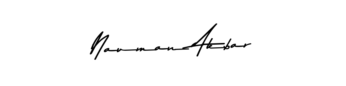 Use a signature maker to create a handwritten signature online. With this signature software, you can design (Asem Kandis PERSONAL USE) your own signature for name Nauman Akbar. Nauman Akbar signature style 9 images and pictures png