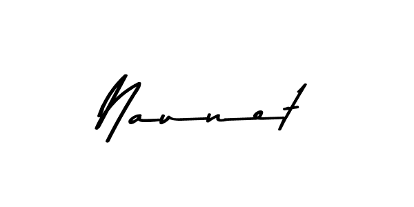 Create a beautiful signature design for name Naunet. With this signature (Asem Kandis PERSONAL USE) fonts, you can make a handwritten signature for free. Naunet signature style 9 images and pictures png