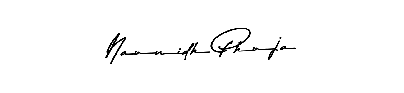 Naunidh Phuja stylish signature style. Best Handwritten Sign (Asem Kandis PERSONAL USE) for my name. Handwritten Signature Collection Ideas for my name Naunidh Phuja. Naunidh Phuja signature style 9 images and pictures png