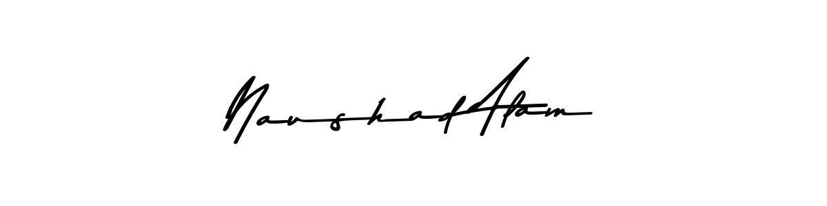 How to make Naushad Alam name signature. Use Asem Kandis PERSONAL USE style for creating short signs online. This is the latest handwritten sign. Naushad Alam signature style 9 images and pictures png