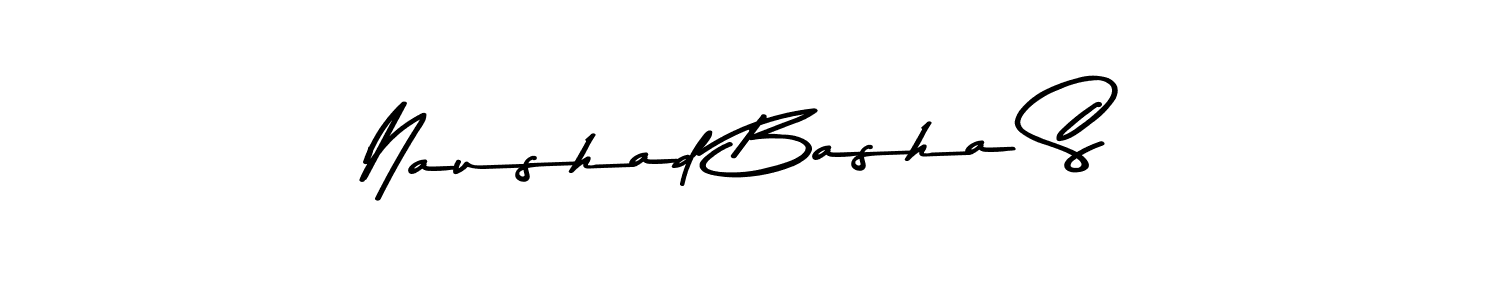 Make a beautiful signature design for name Naushad Basha S. Use this online signature maker to create a handwritten signature for free. Naushad Basha S signature style 9 images and pictures png