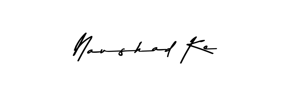 How to make Naushad Ke name signature. Use Asem Kandis PERSONAL USE style for creating short signs online. This is the latest handwritten sign. Naushad Ke signature style 9 images and pictures png
