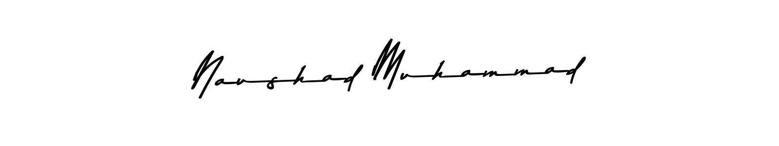 Design your own signature with our free online signature maker. With this signature software, you can create a handwritten (Asem Kandis PERSONAL USE) signature for name Naushad Muhammad. Naushad Muhammad signature style 9 images and pictures png