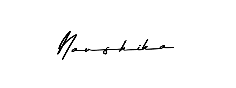 How to make Naushika name signature. Use Asem Kandis PERSONAL USE style for creating short signs online. This is the latest handwritten sign. Naushika signature style 9 images and pictures png